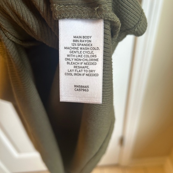 BP Olive Green Bodycon Ribbed Mini Dress with Slit Size Medium - Picture 6 of 7